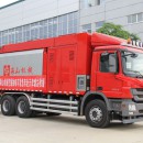 海山機(jī)械挖掘抽吸車(chē)奔赴天津港救援順利發(fā)出